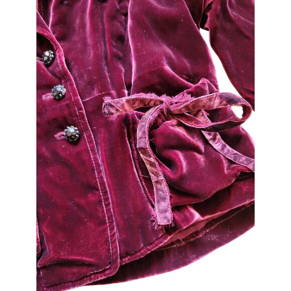 Vintage Polo Ralph Lauren Velvet Blazer Womens L Victorian Whimsigoth Steampunk - Picture 10 of 10